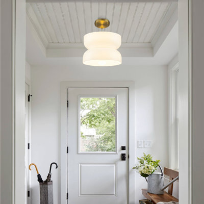 Modern Up Down LED Chandelier, 34W Dual Glow Bowl Glass Pendant Light, Dimmable 3000K Warm White, Adjustable Height 14-83 Inches, Compatible With Sloped Ceilings