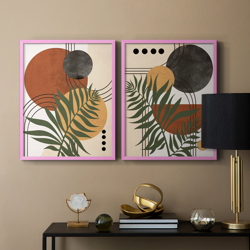 «Contemporary Palm I», reproduction encadrée de qualité supérieure - prête à être accrochée - aucun clou requis - aucun clou requis