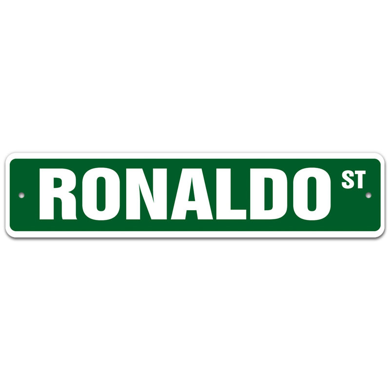 Plaque de rue, H 6 po x l 24 po x P 0,1 po