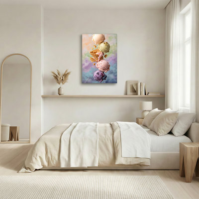 Art mural empilé sur fond de pastel