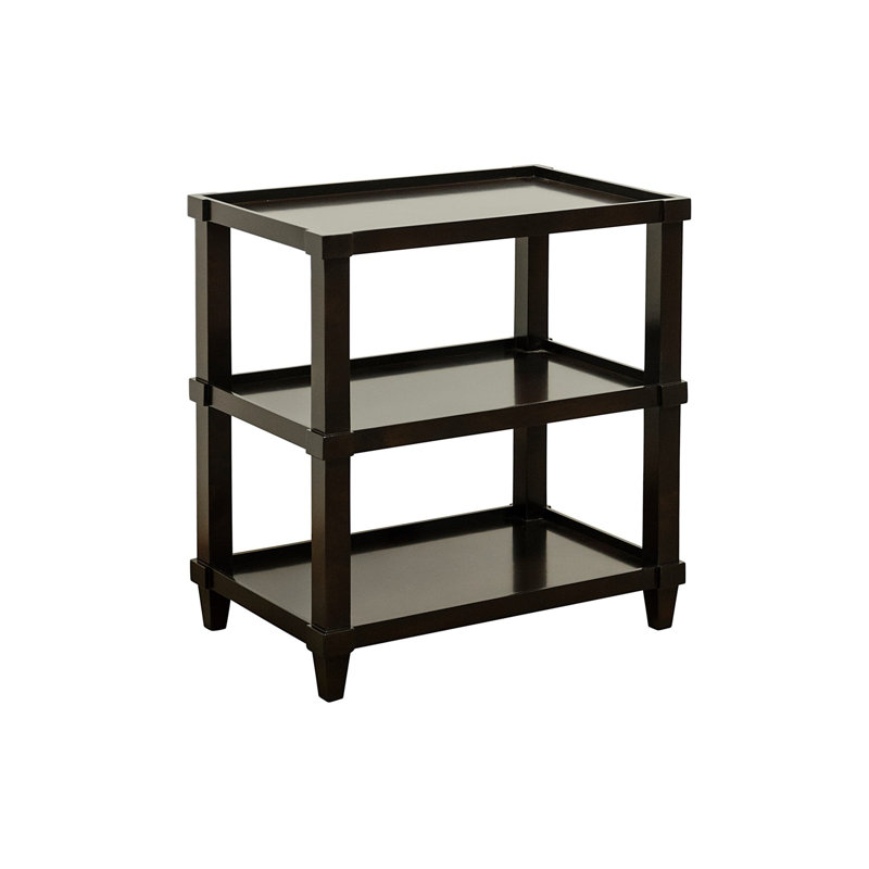 Carlsbad Solid Wood Tray Top End Table, Espresso