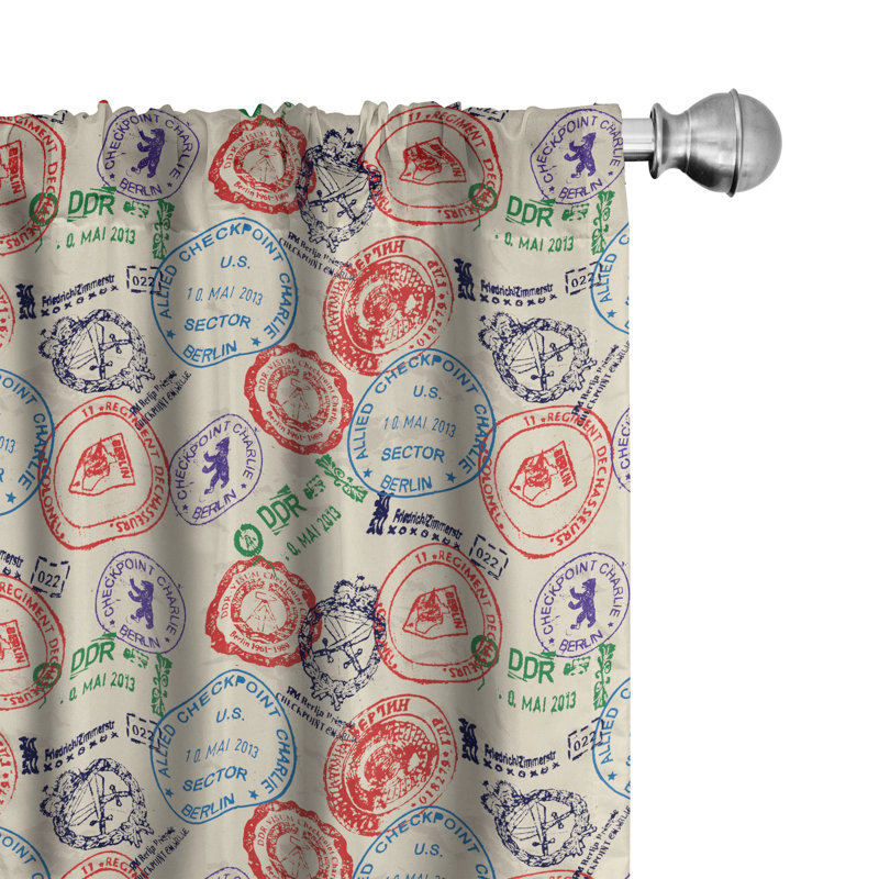 Europe Semi-Sheer Rod Pocket Curtain Panels, 28" x 84"