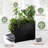 38" L × 13" W × 30" H Black Rectangular Metal Planter Box (with Drainage Holes and Adjustable Shelf) — All-Weather Outdoor Plant Container for Patio, Courtyard, or Balcony