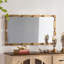 Miroir mural doré de style bambou, cadre texturé pour le salon / la chambre à coucher / le vestibule
