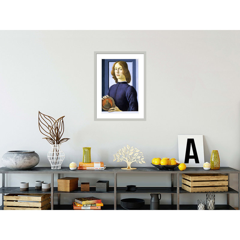 «Portrait of a Young» par Sandro Botticelli, impression giclée sur cadre, 29.5" H x 22.07" W
