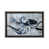 Toile avec cadre gris foncé rustique