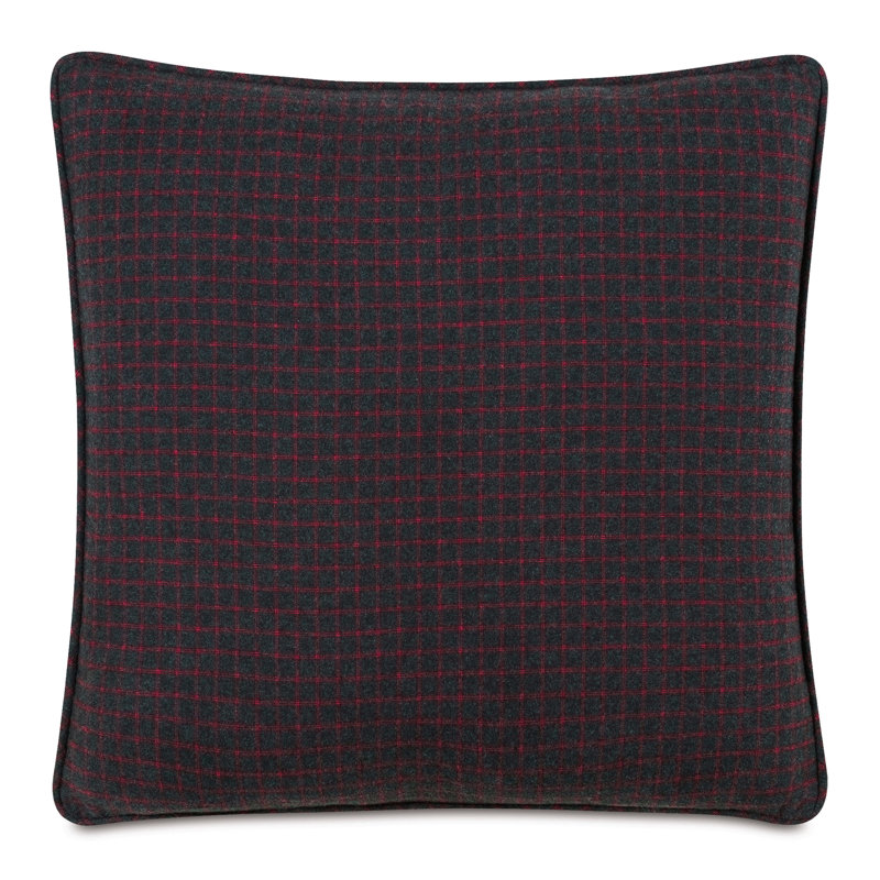 Coussin décoratif en flanelle Bishop, H 20 po x l 20 po