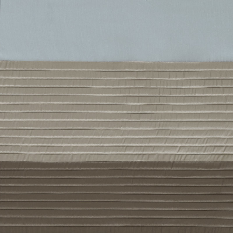 Rideau simple Amherst Polyoni Pintuck, Bleu
