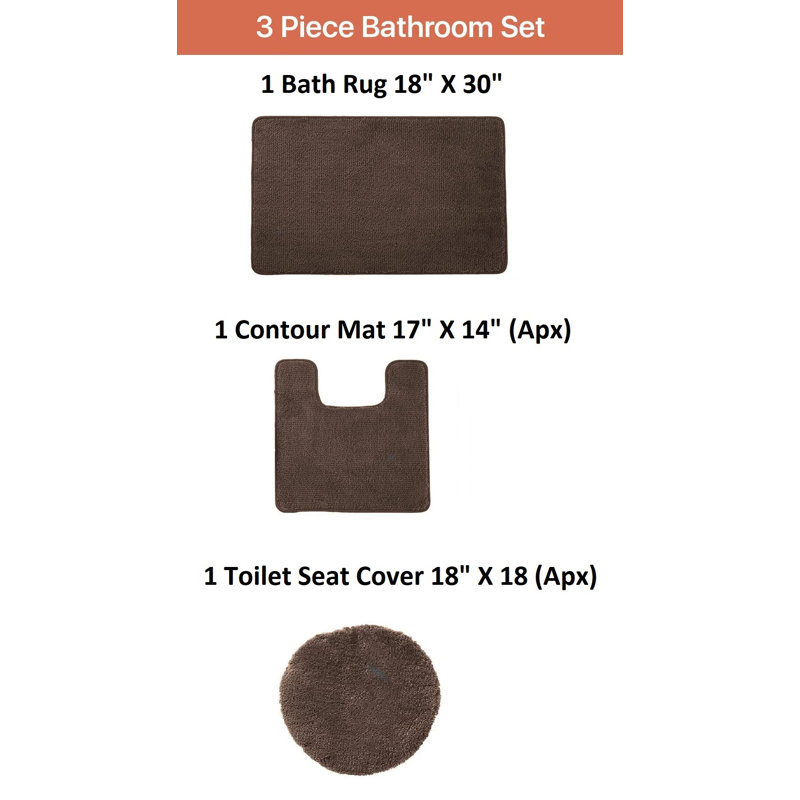 Ensemble de tapis de bain Mckeel, Taupe