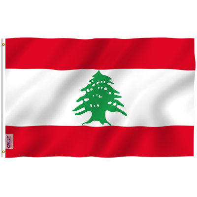 Lebanon Flag Polyester 36x60 in. House Flag
