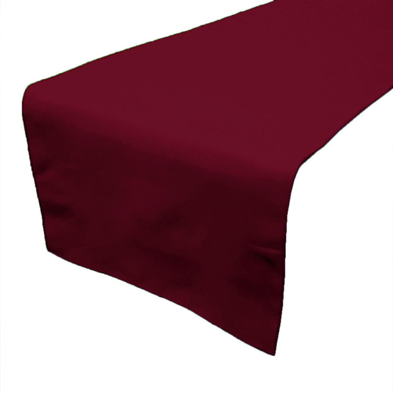 Ollig Rectangle Polyester Table Runnner, 60" x 12" , Cranberry