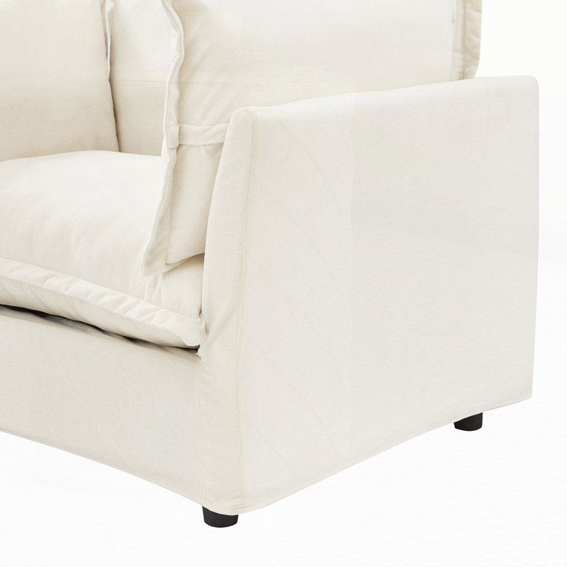 Fauteuil rembourré 47 po, Beige