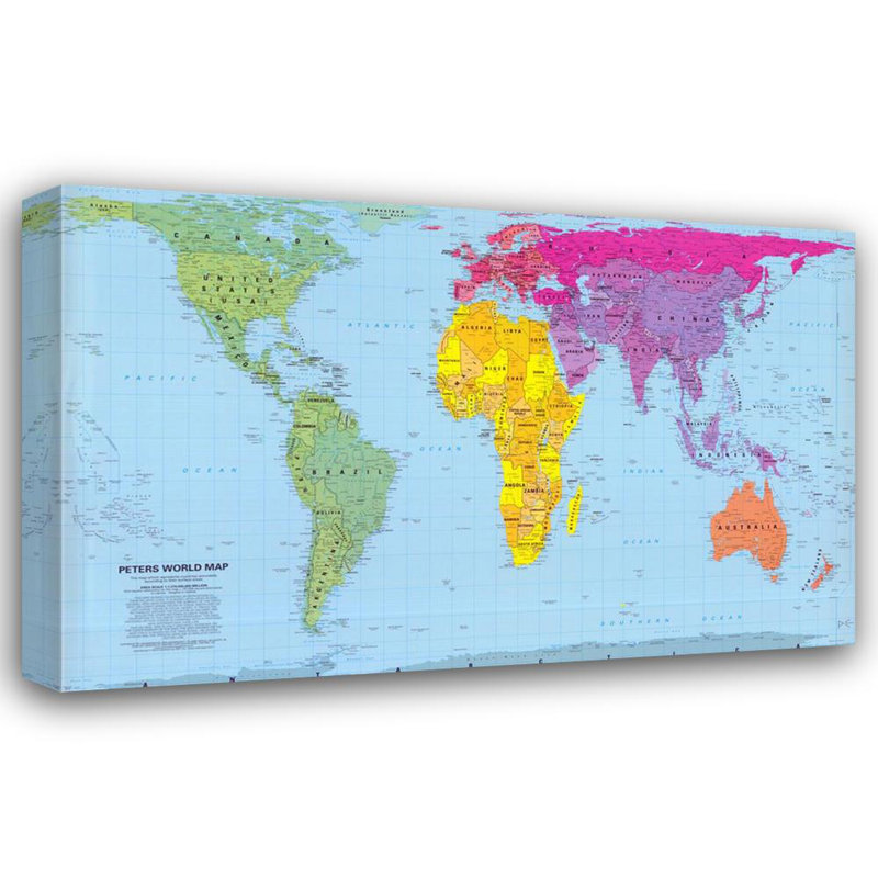Peter's Projection World Map, 12" H x 18" W