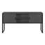 Homi Office Table, 2 Cabinets, 71 Inch, Metal, Grey Laminate