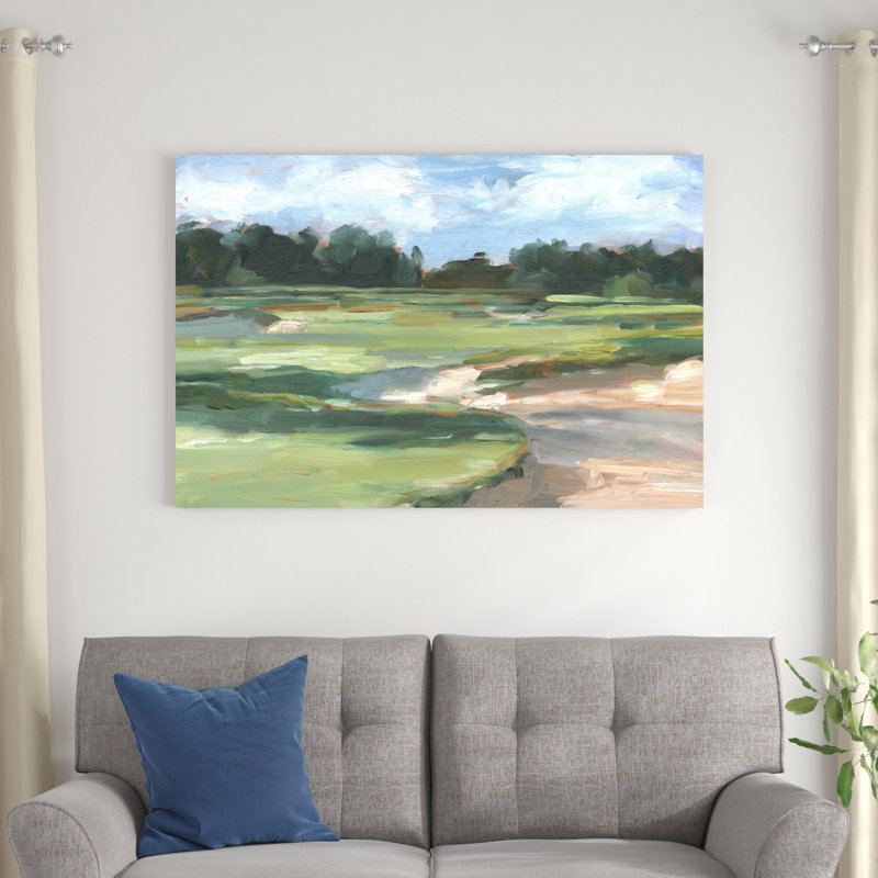 «Golf Course Study II» par Ethan Harper - reproduction d'art sur toile tendue, H 32 po x l 48 po