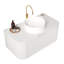 Comptoir de meuble-lavabo mural en faux marbre avec lavabo en céramique-401754730-401754734