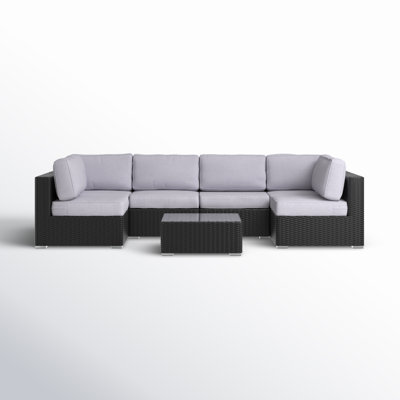 Carstens Fully Assembled 7-Piece Wicker Outdoor Seating Group