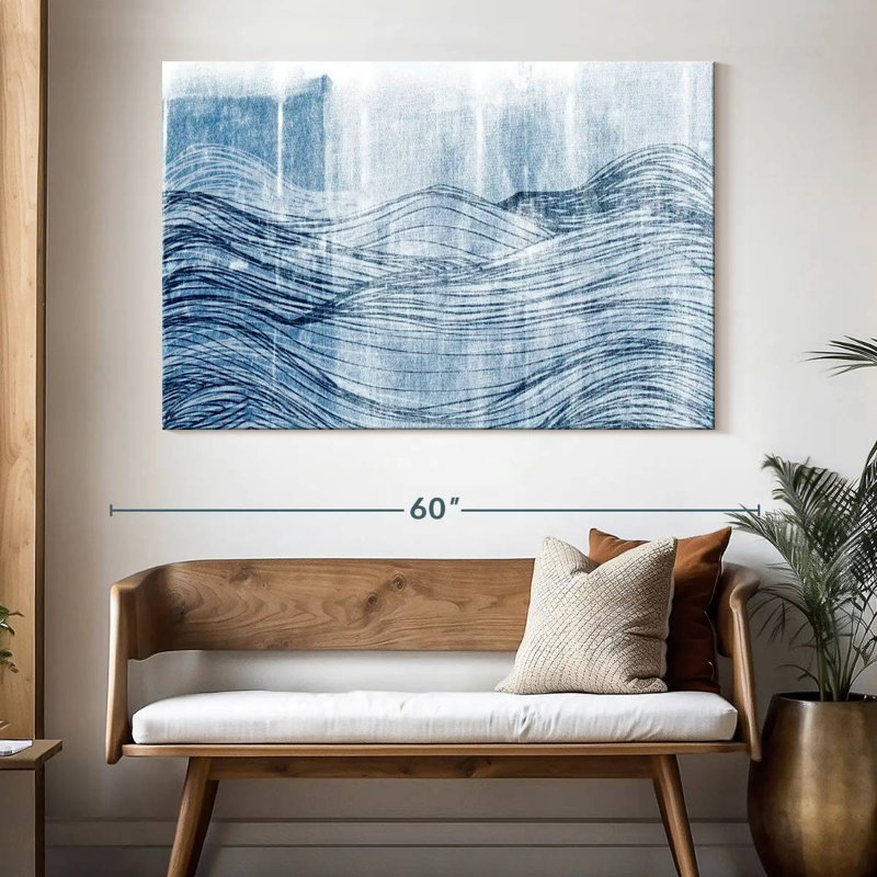 Indigo Waves II, H 34 po x l 51 po
