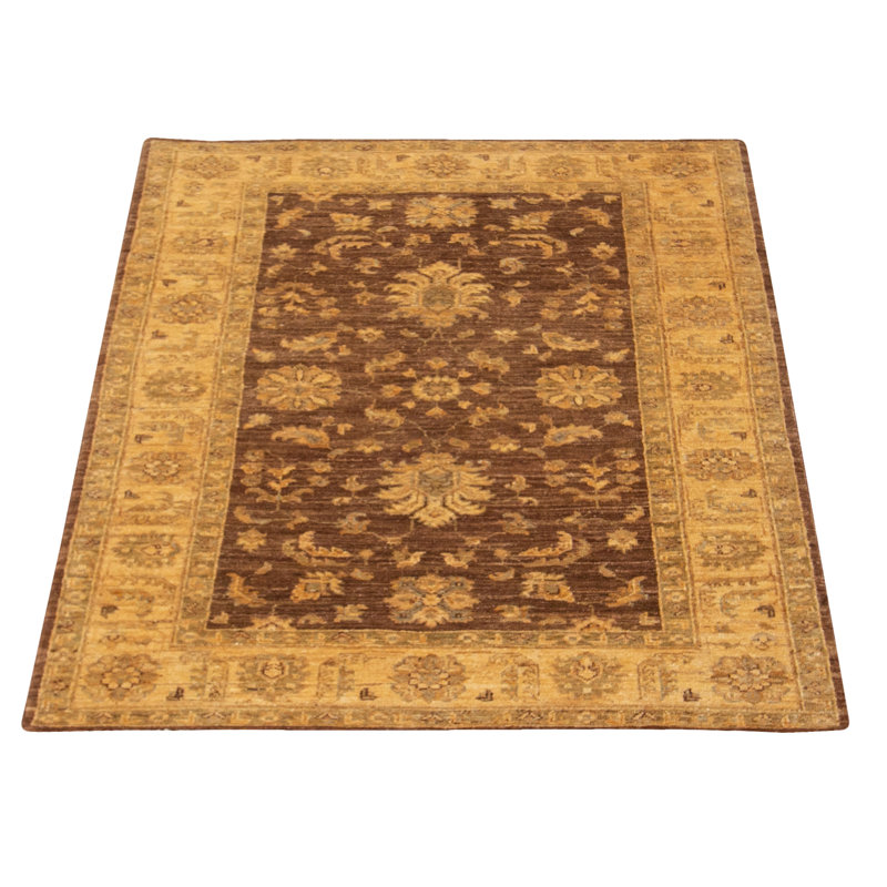 One-of-a-Kind 3'3" X 4'8" New Age Wool Area Rug in Dark Brown