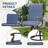 Set of 2 Swivel Patio Dining Chairs with Textilene Sling and Steel Frame-940289301