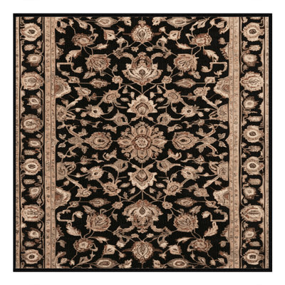 Machine Washable Persian Brown Area Rug