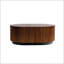 Ensemble de 2 tables basses ovales cannelées - Bois massif et panneau de fibres à densité moyenne, design moderne Mid-Century pour le salon et l’appartement