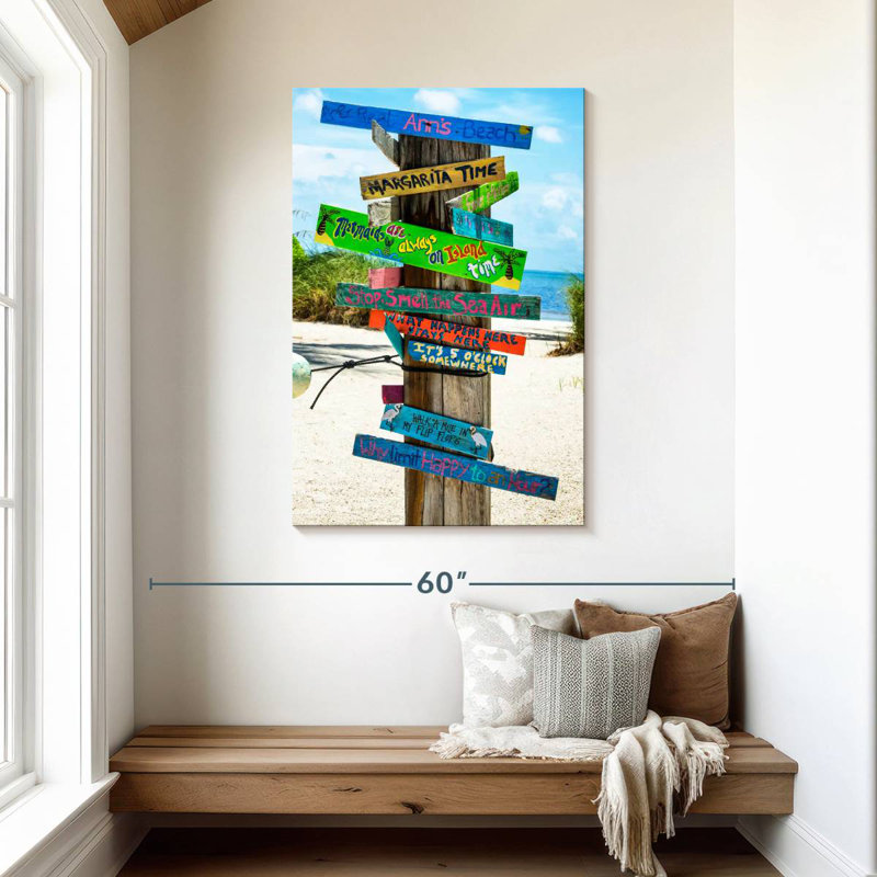 Hannes Beach Signs, 45" H x 30" W
