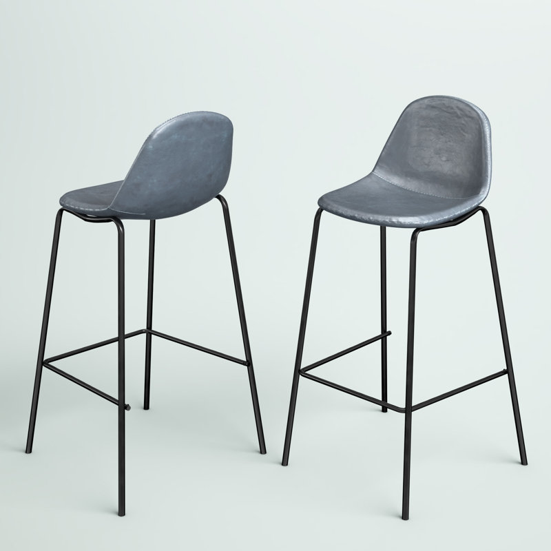 Darby Bar Stool, Blue, Counter Stool (26” Seat Height)