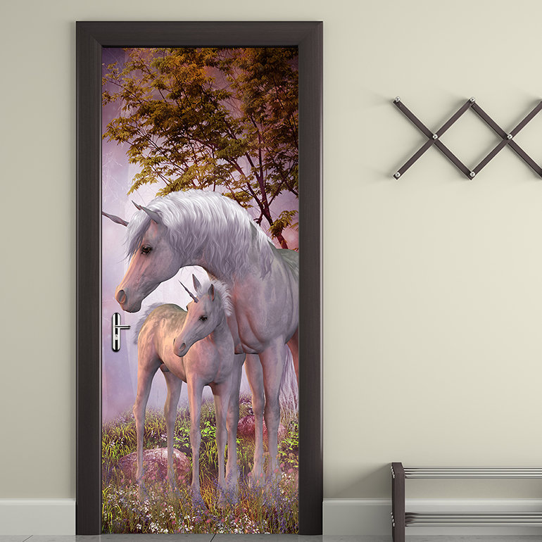 Décalcomanie murale licorne