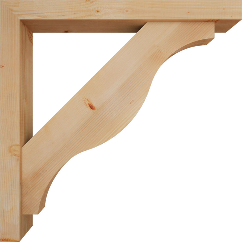 Funston Block Offset Brace Bracket, 44 x 44, 5 1/2"W Douglas Fir (Smooth)