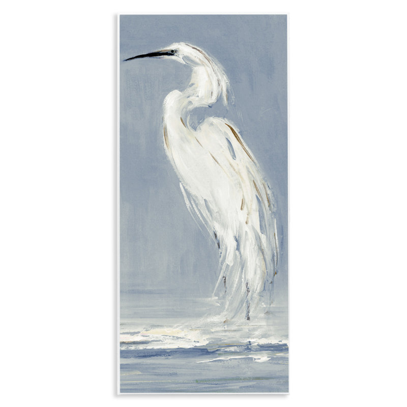 «Calm Egret Face to Left», art mural par Sally Swatland