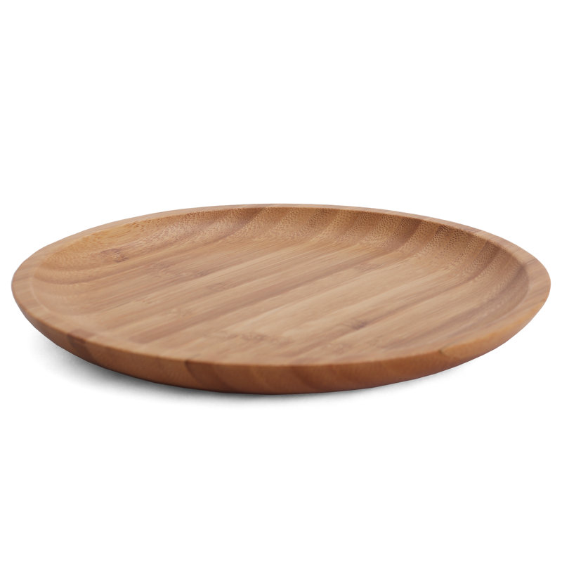 Assiette plate réutilisable en bambou