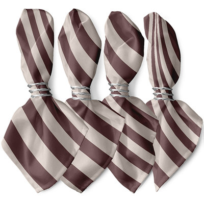 Wrand Polyester Striped Square Napkin