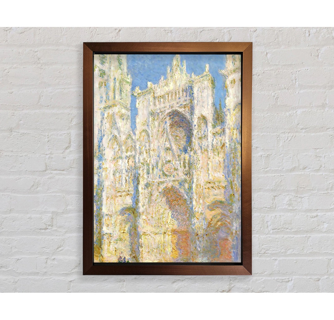 Kathedrale von Rouen im Sonnenlicht von Claude Monet - Einzelne Bilderrahmen Kunstdrucke