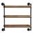 Hanfield Brown Metal 3 Shelves Wall Shelf 26" x 23" x 7"