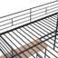 Lit mezzanine en métal Chromite avec bureau et échelle de rangement latérale