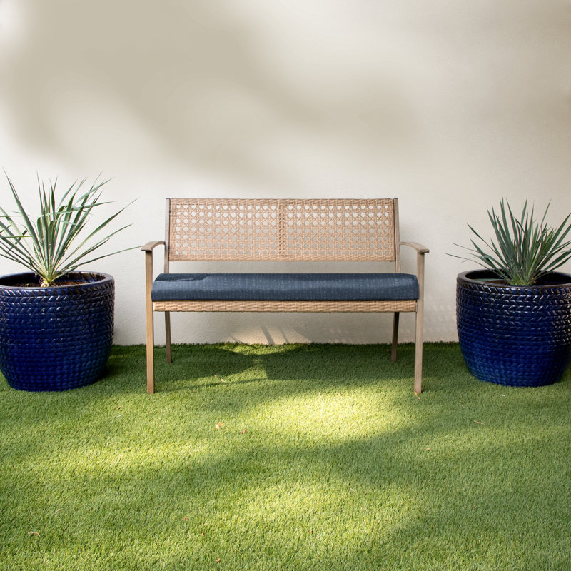 Bruley Outdoor 2'' Bench Seat Cushion, 17" x 45"