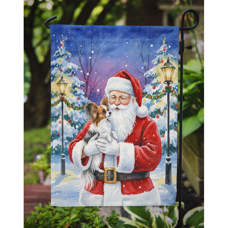 Papillon avec le drapeau du jardin du père Noël, Taille du jardin, Papillon