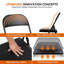 Ensemble de 6 chaises pliantes rembourrées en cuir PU d'une capacité de 330 lb, sièges ergonomiques pliables à structure en acier pour la salle à manger, le bureau et les événements-1142208325