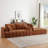 Chenille L-Shape Luxury Sectional Oversized Sofa,Mnimalist Design,Comfy Sleeper Couch for Living Room,Apartment&Reception Spaces,No Assembly Required-1908242694-1908242695