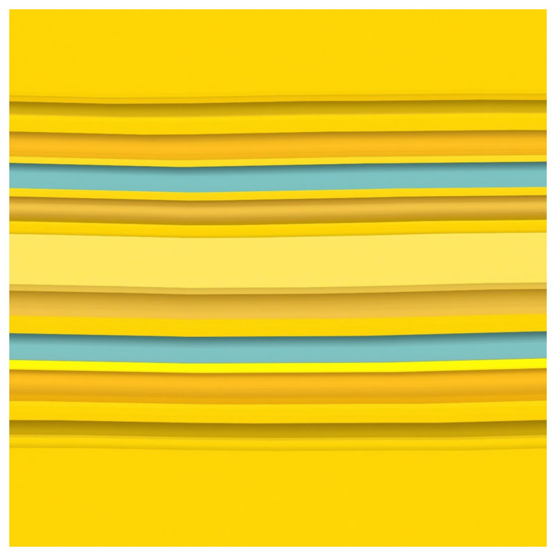 Yellow Blue Stripes Double Sided Throw Pillows, 14 x 14 inches