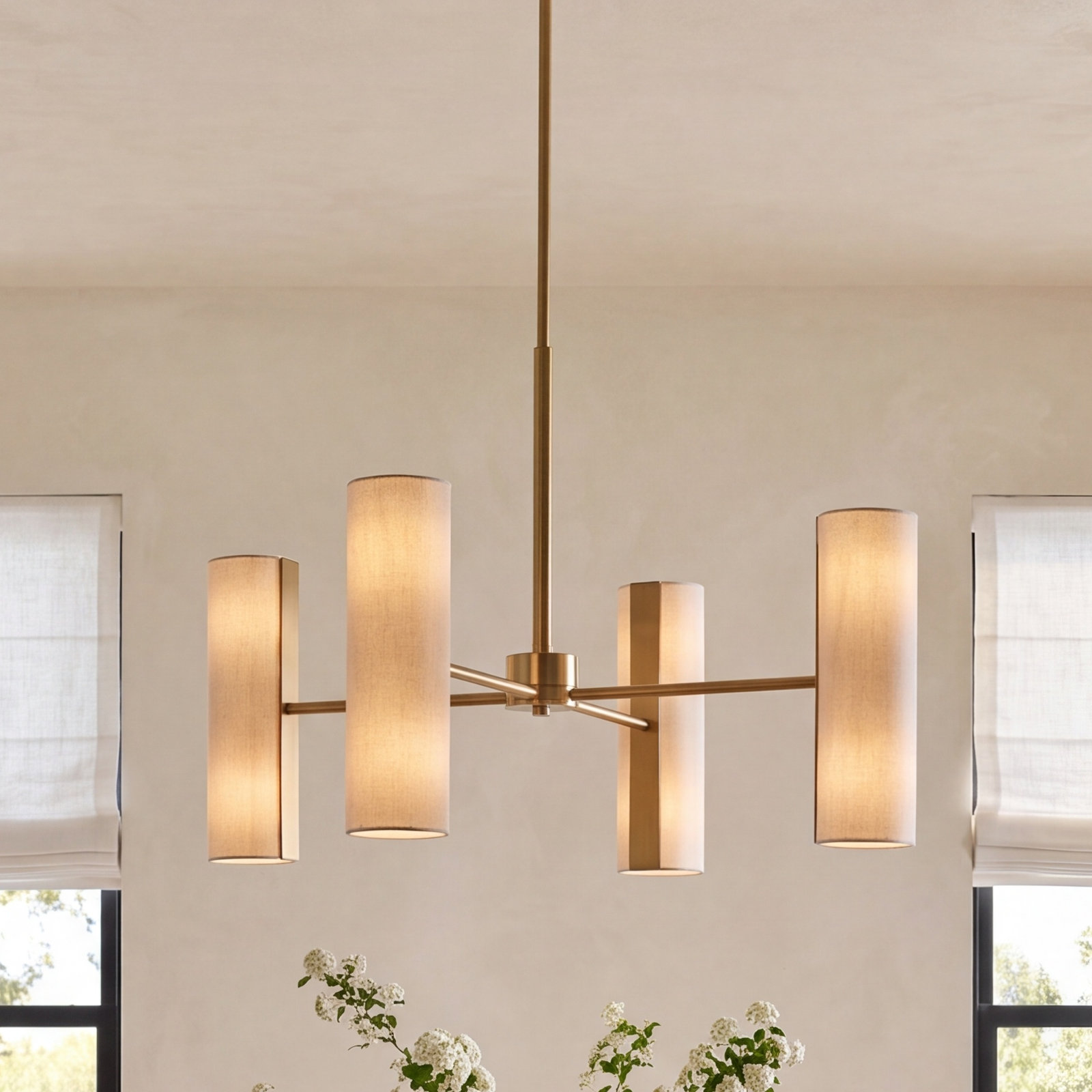 Capalino 8-Light Chandelier, 19.625" H x 24" W x 24" D, Satin Brass