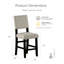 Tabouret de bar et de comptoir Adler (ensemble de 2)-73515386