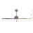 60inch Double-Sided  Playwood Black and Light-colored Wood Grain Blades 6-speed Dc With Integrated Led Ceiling Fan, Charcoal Grey-744091207-744091321