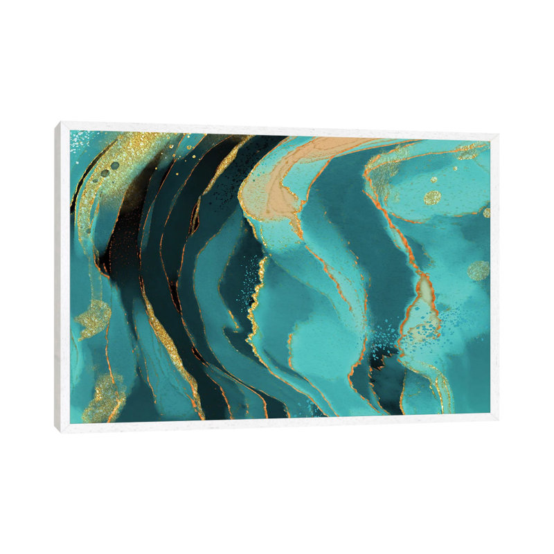 Jade Radiance - Print on Canvas, White Framed, 66.04 cm H x 45.72 cm W
