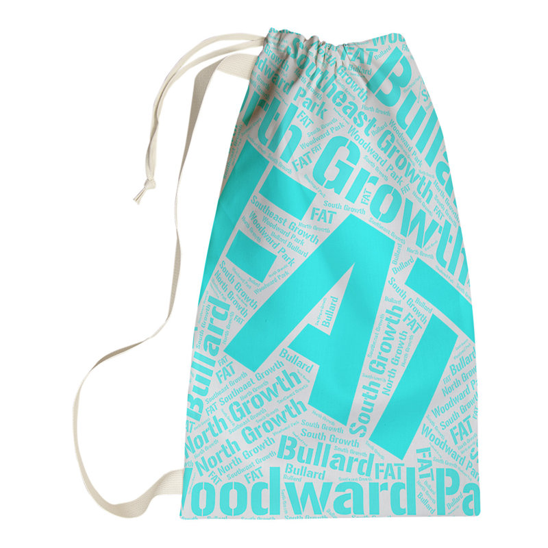 Laundry Hamper with Handles, Small (29" H x 18" W x 1.5" D), Cyan, Memphis