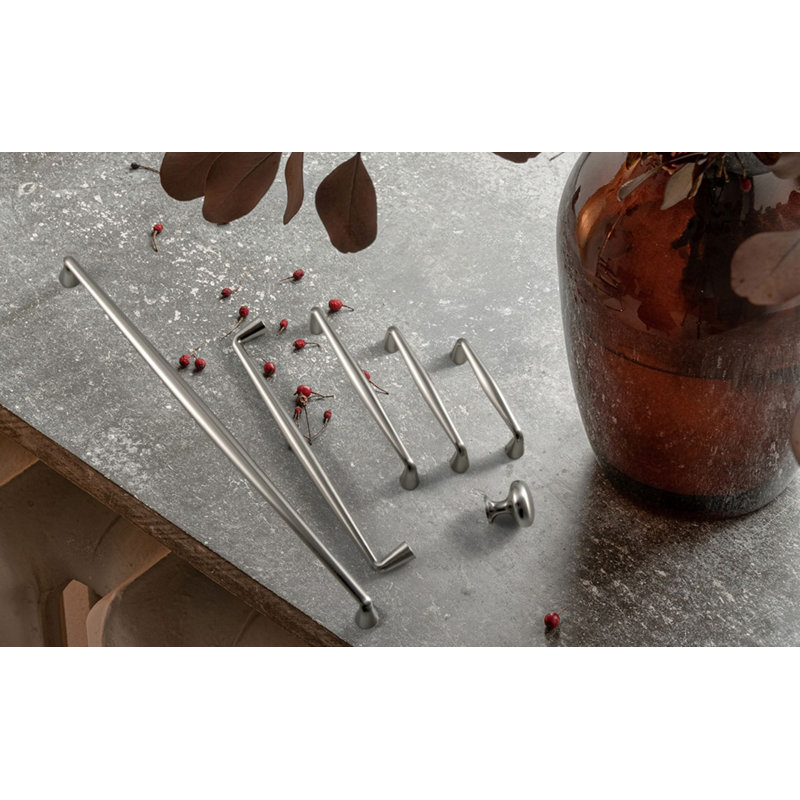 5 /16 '' Hole Pitch Simple and Versatile Spindle-Shaped Furniture Pull-Satin Nickel, 5 1/16", Satin Nickel
