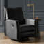 Fauteuil inclinable manuel berçant en cuir Jerseyville-1351637237
