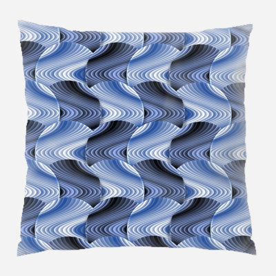 Geometric Microsuede Reversible Throw Pillow