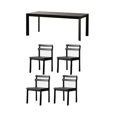 Simple and comfortable solid wood dining table set